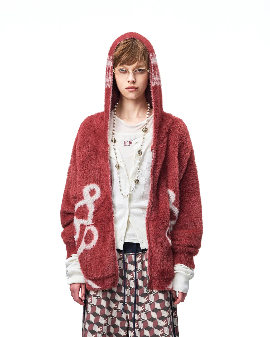 EMO Napoleonic Jacquard Hooded Cardigan