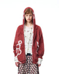 EMO Napoleonic Jacquard Hooded Cardigan