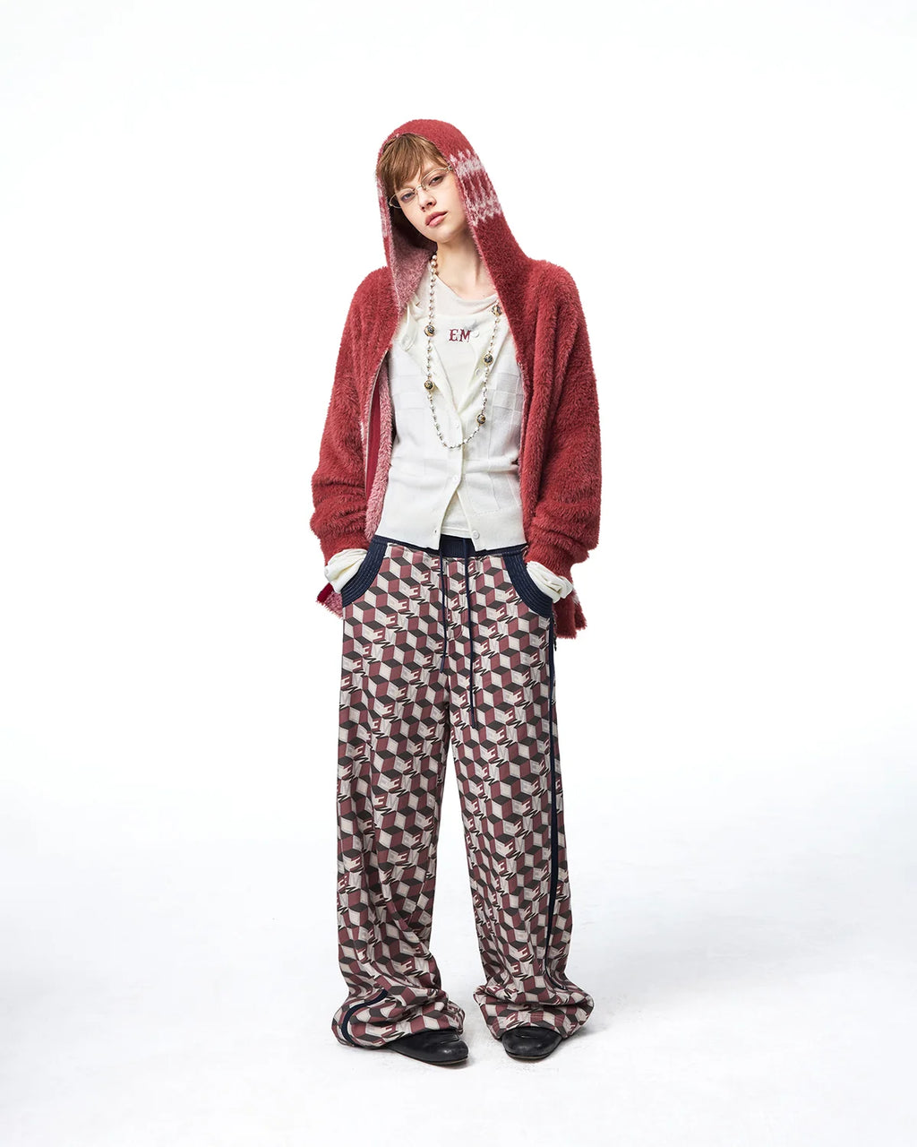 EMO Napoleonic Jacquard Hooded Cardigan