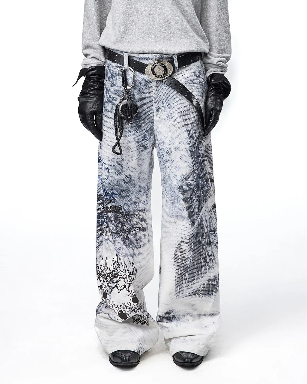 EMO Tatlin Tower Printed Straight-Leg Pants Front View