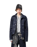 EMO Blue Selvedge Raw Denim Jacket Front View