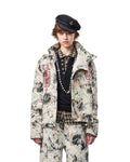 EMO Chenille Sofa Fabric Button-Front Jacket