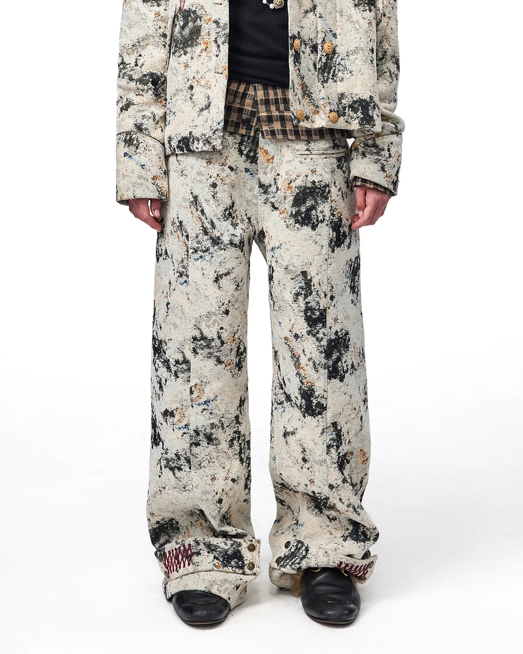 EMO Chenille Straight-Leg Pants