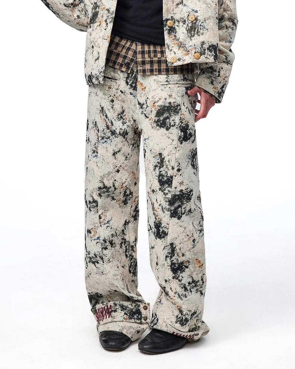 EMO Chenille Straight-Leg Pants