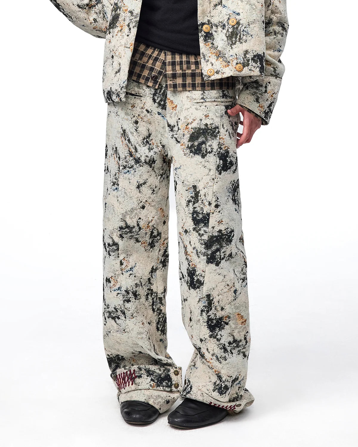 EMO Chenille Straight-Leg Pants