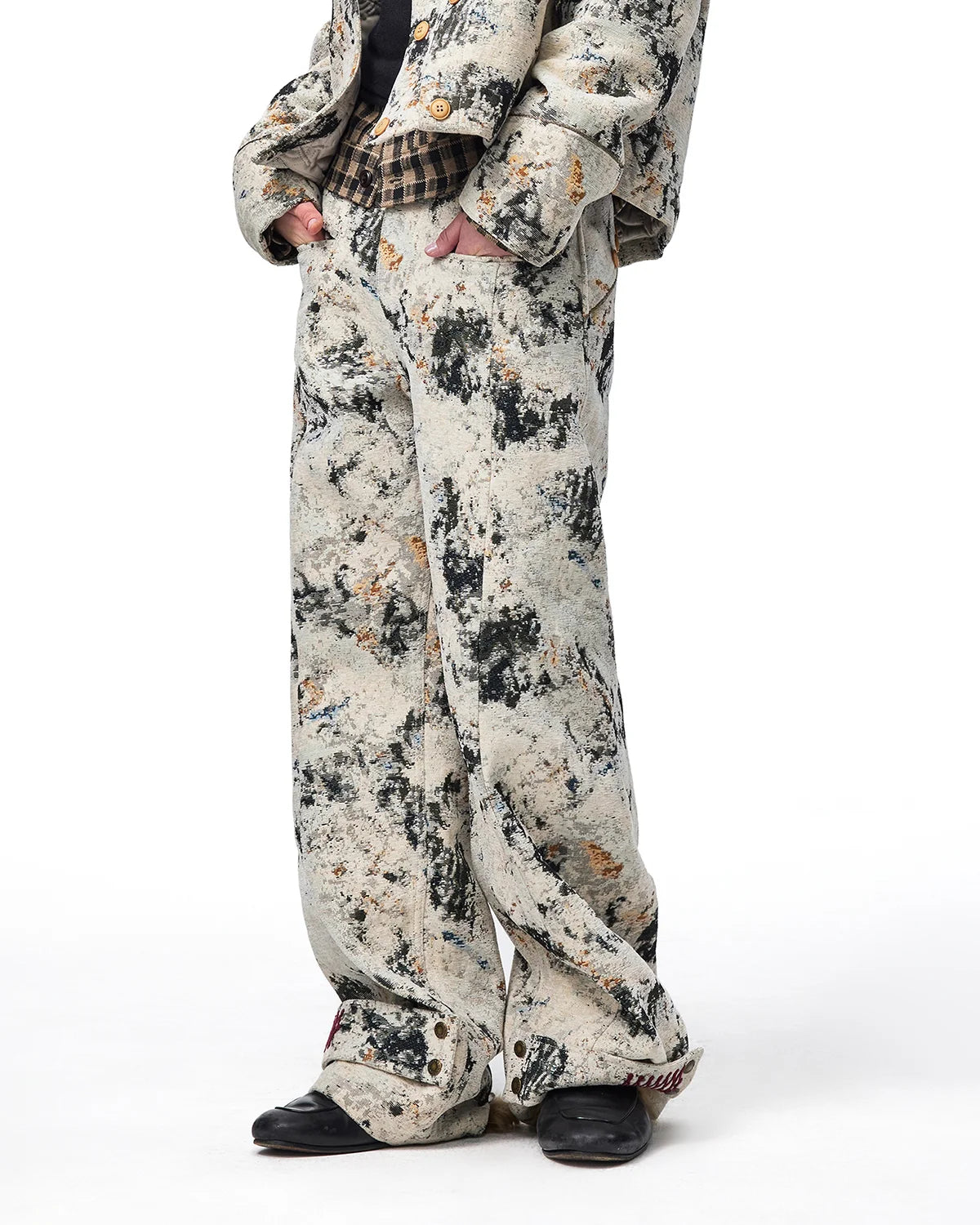 EMO Chenille Straight-Leg Pants