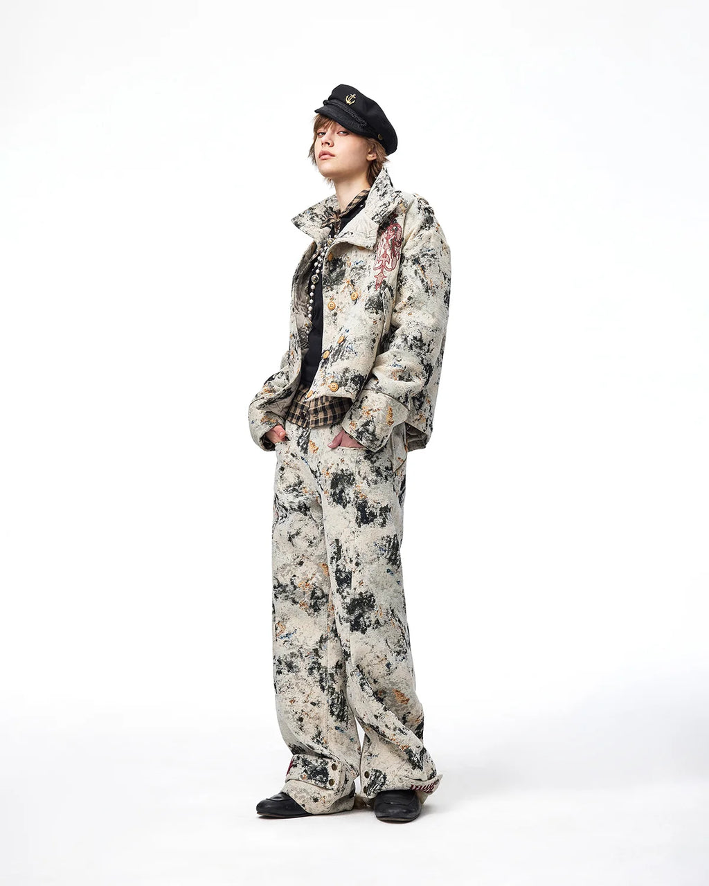 EMO Chenille Straight-Leg Pants
