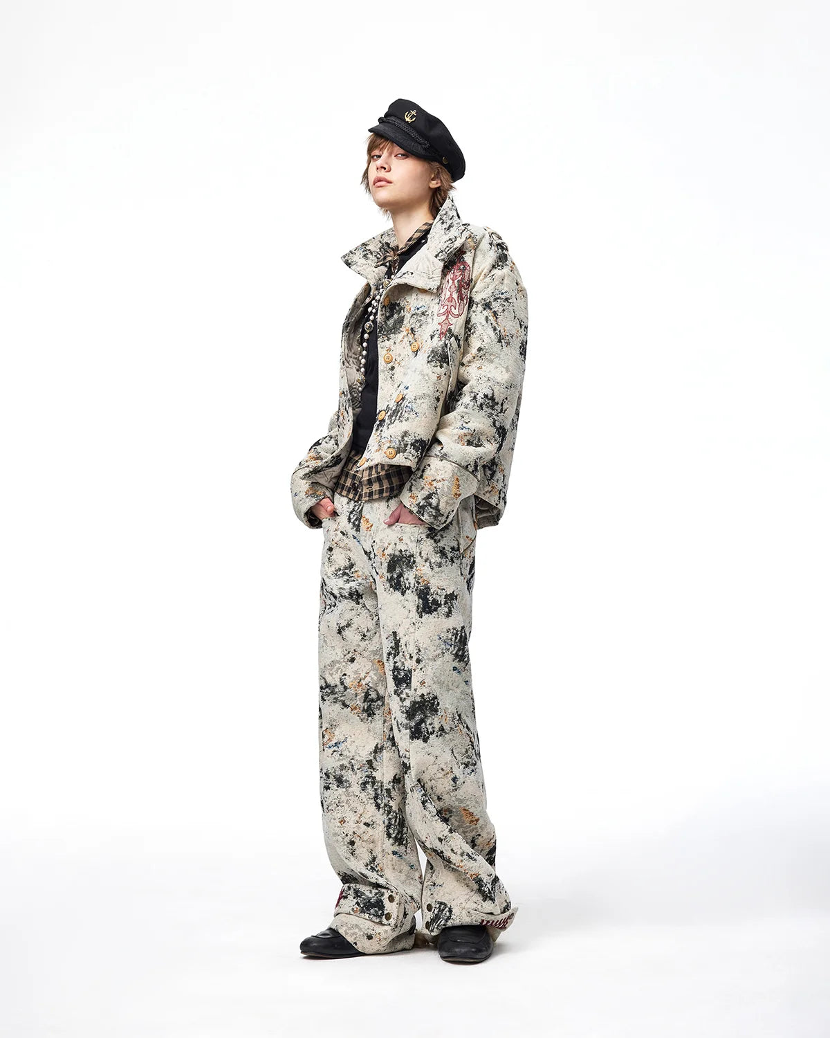 EMO Chenille Straight-Leg Pants