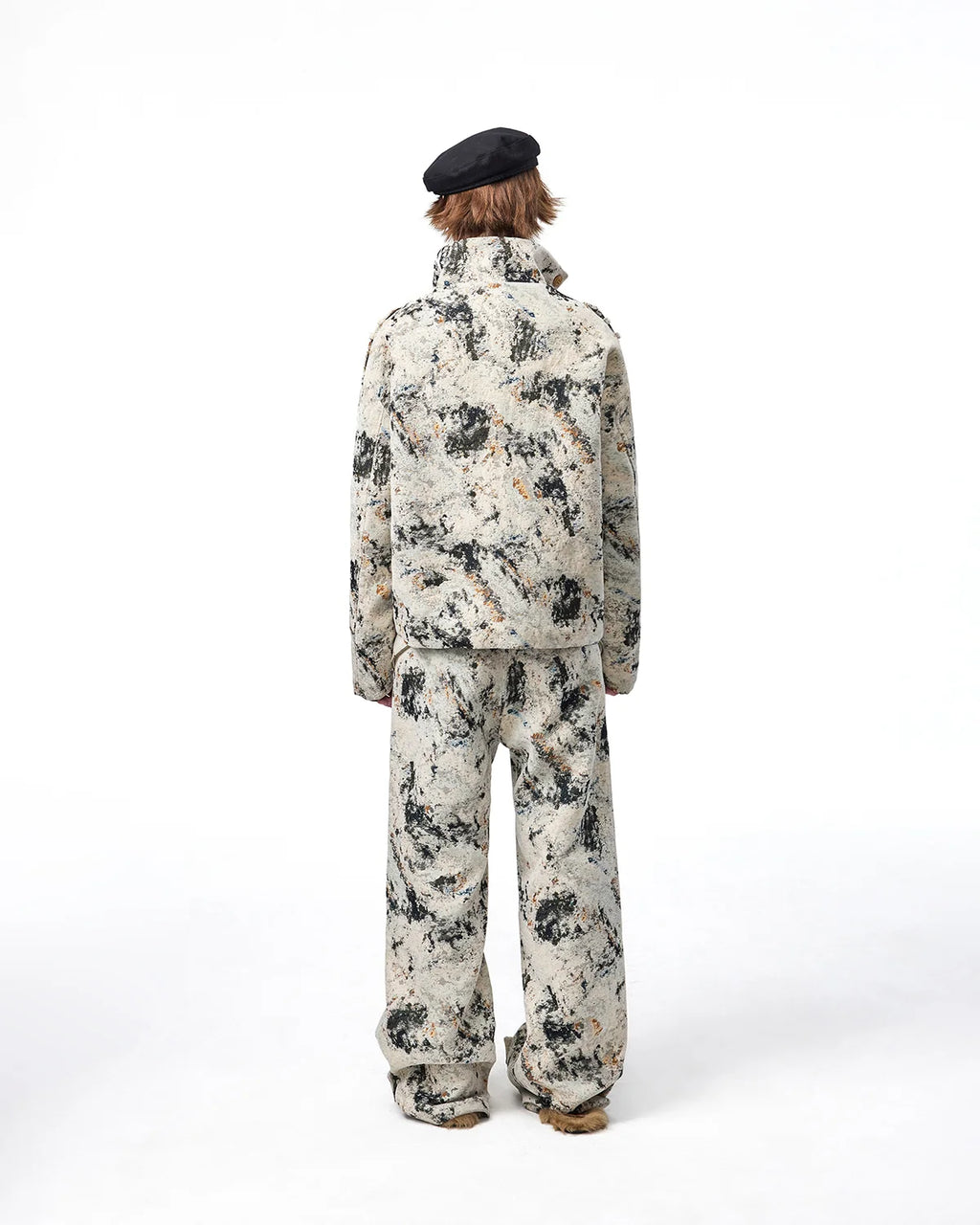 EMO Chenille Sofa Fabric Button-Front Jacket