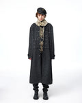 EMO Detachable Leopard Collar Long Coat
