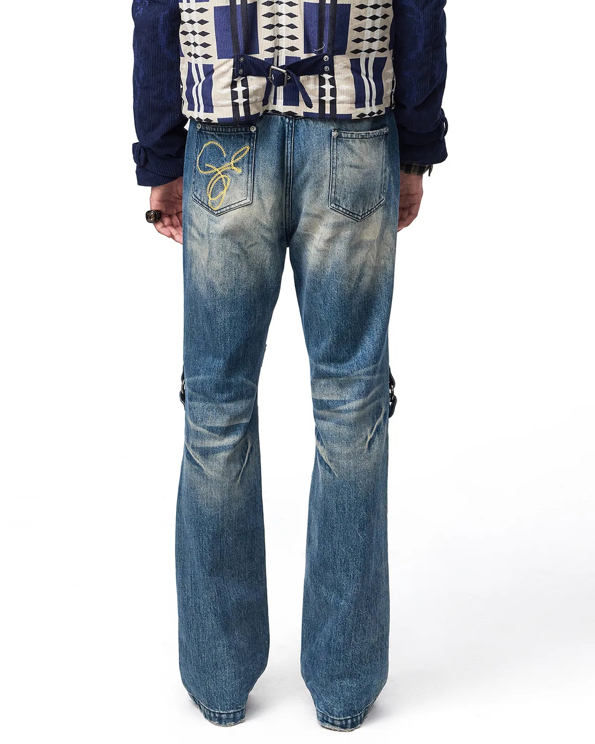 EMO Square Studded Slim Fit Jeans