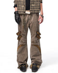 EMO Suede Panel Workwear Pants