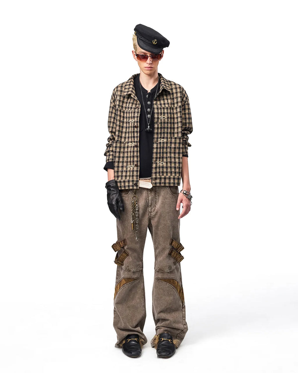 EMO Suede Panel Workwear Pants
