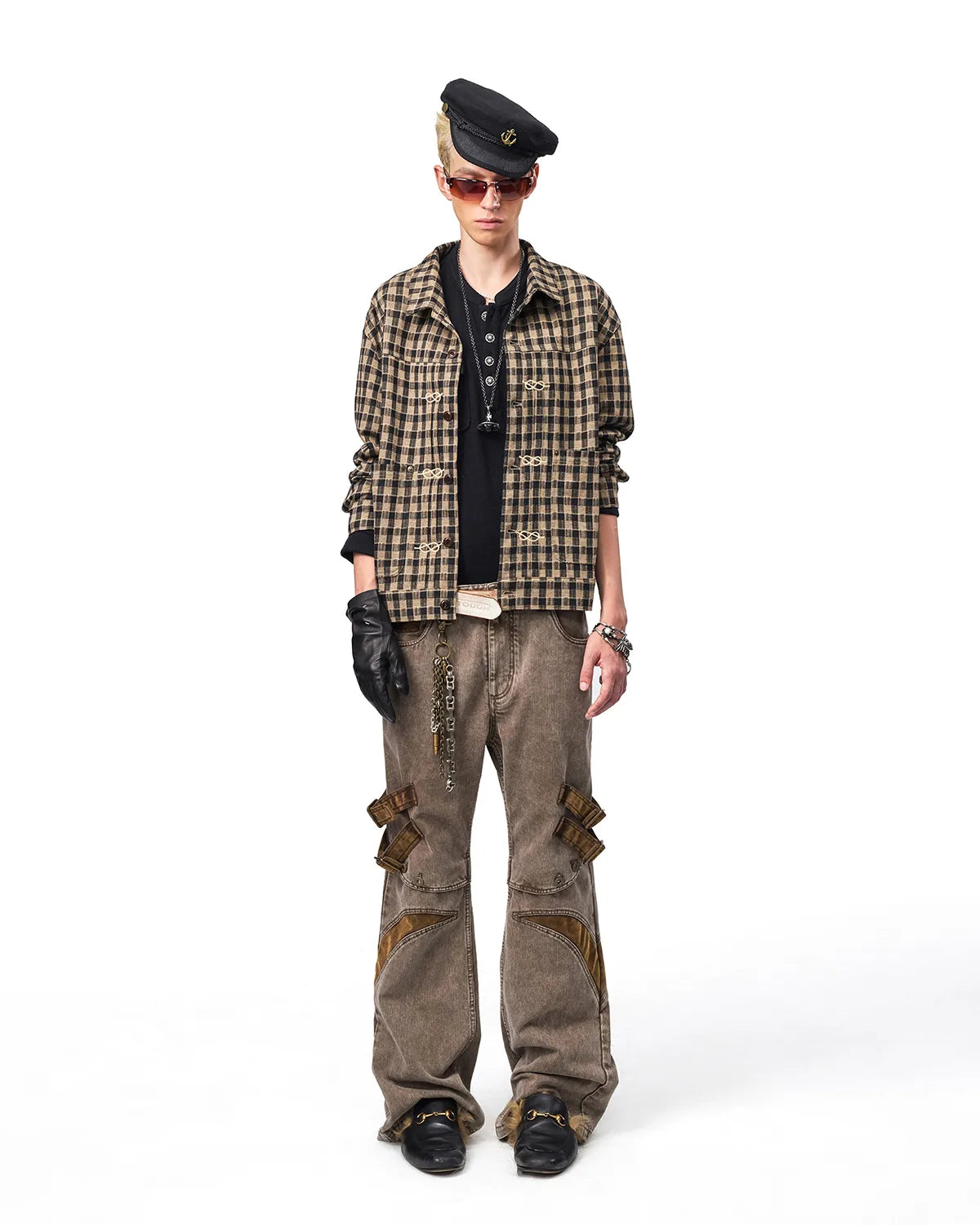 EMO Suede Panel Workwear Pants