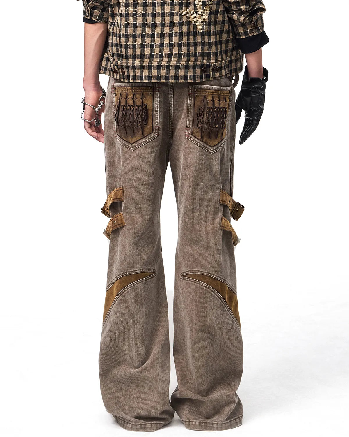 EMO Suede Panel Workwear Pants