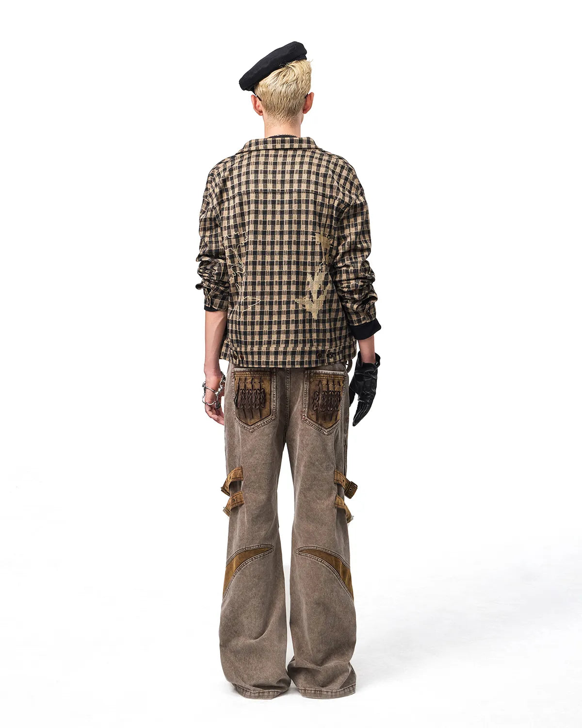 EMO Suede Panel Workwear Pants