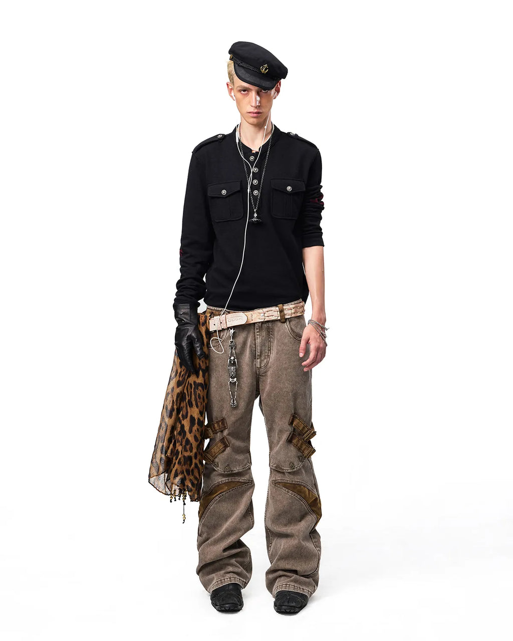 EMO Suede Panel Workwear Pants