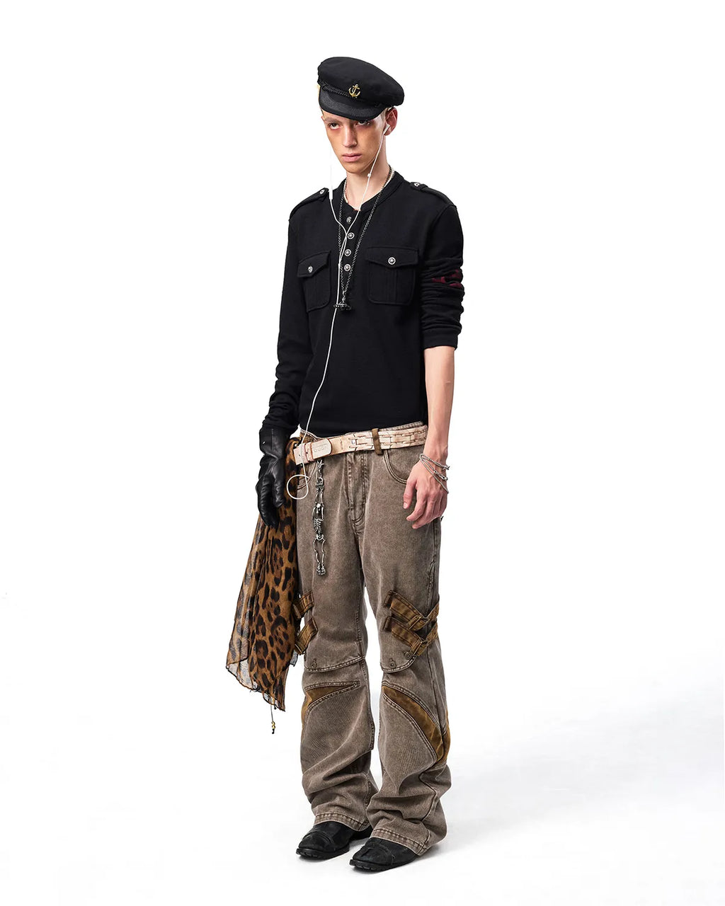 EMO Suede Panel Workwear Pants