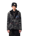 EMO Washed Corduroy Hooded Jacket Black