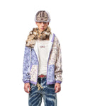 EMO Color-Blocked Waffle Hooded Sweatshirt
