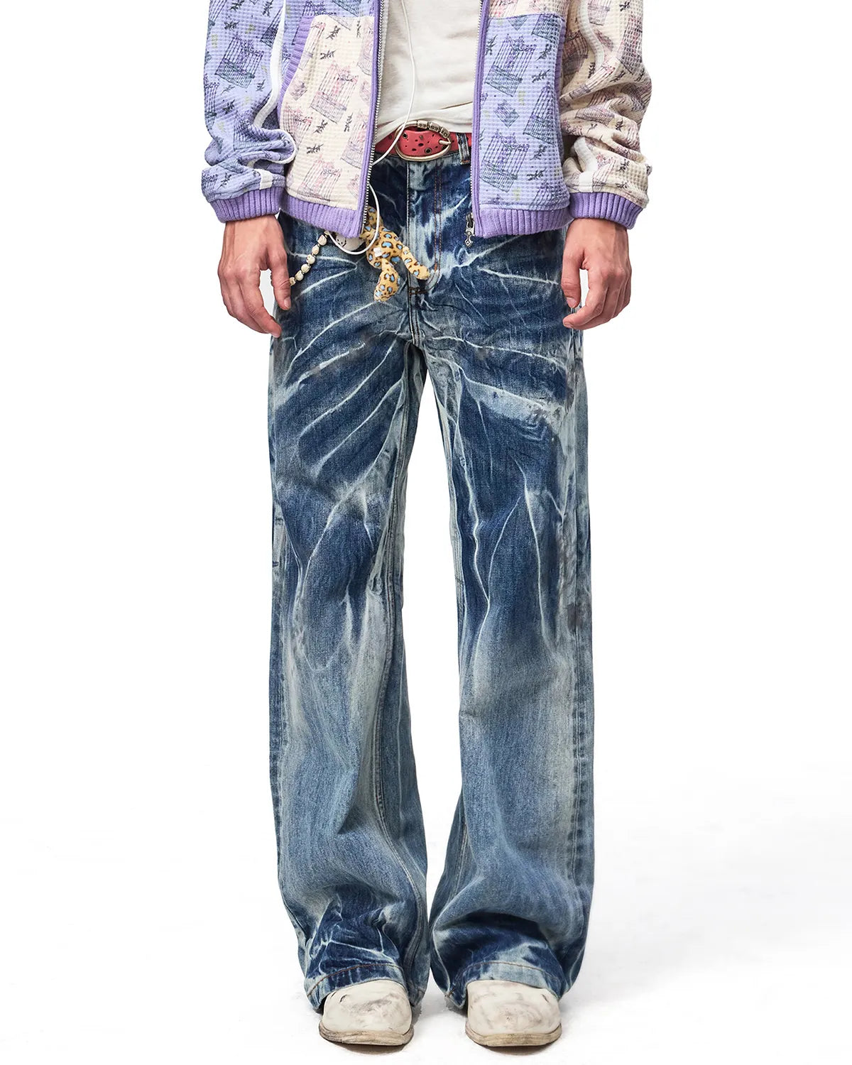 EMO Lightning Wash Wide-Leg Jeans