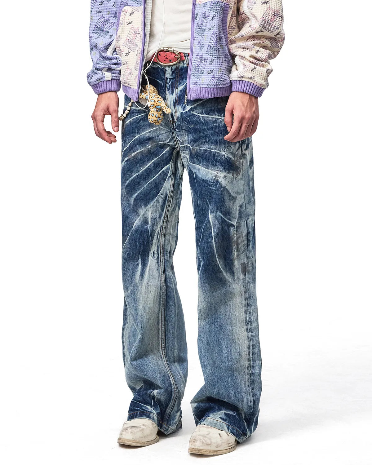 EMO Lightning Wash Wide-Leg Jeans