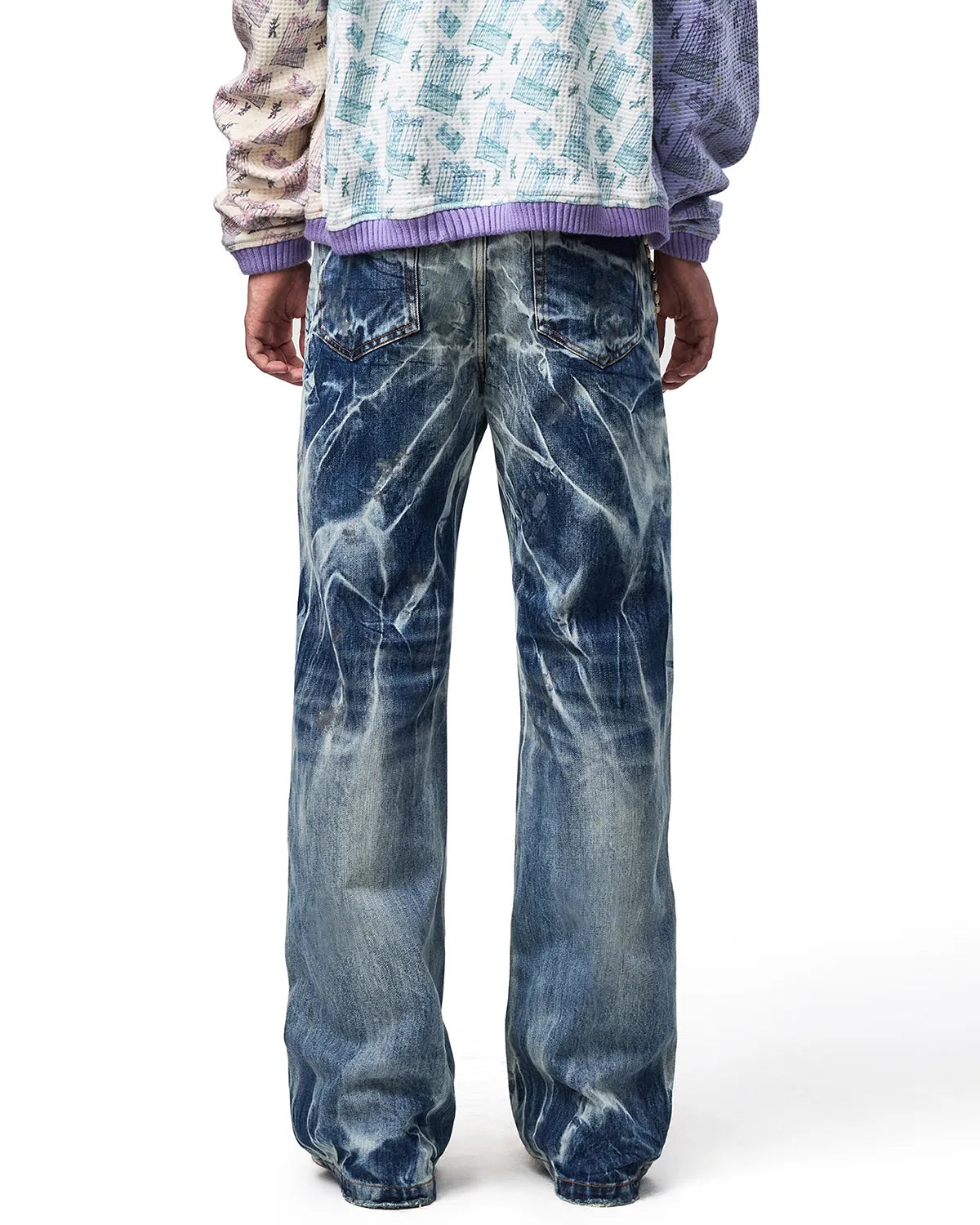 EMO Lightning Wash Wide-Leg Jeans