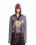 EMO "Retro Film Reel" Striped Knit Polo