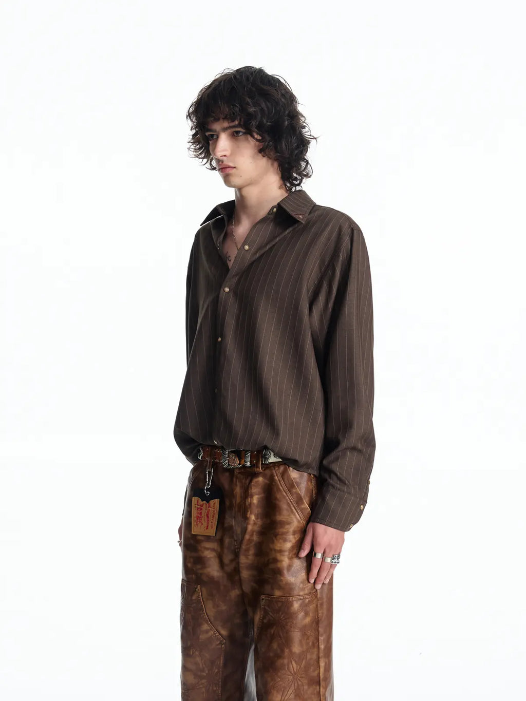 EMO "Mystic Jester" Striped TR Button-Down