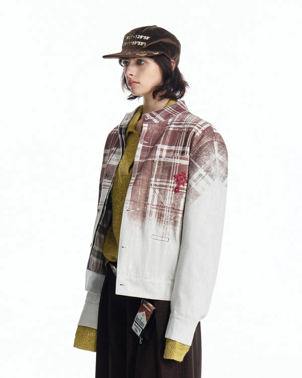 EMO Denim Embroidered Reversible Jacket（White）