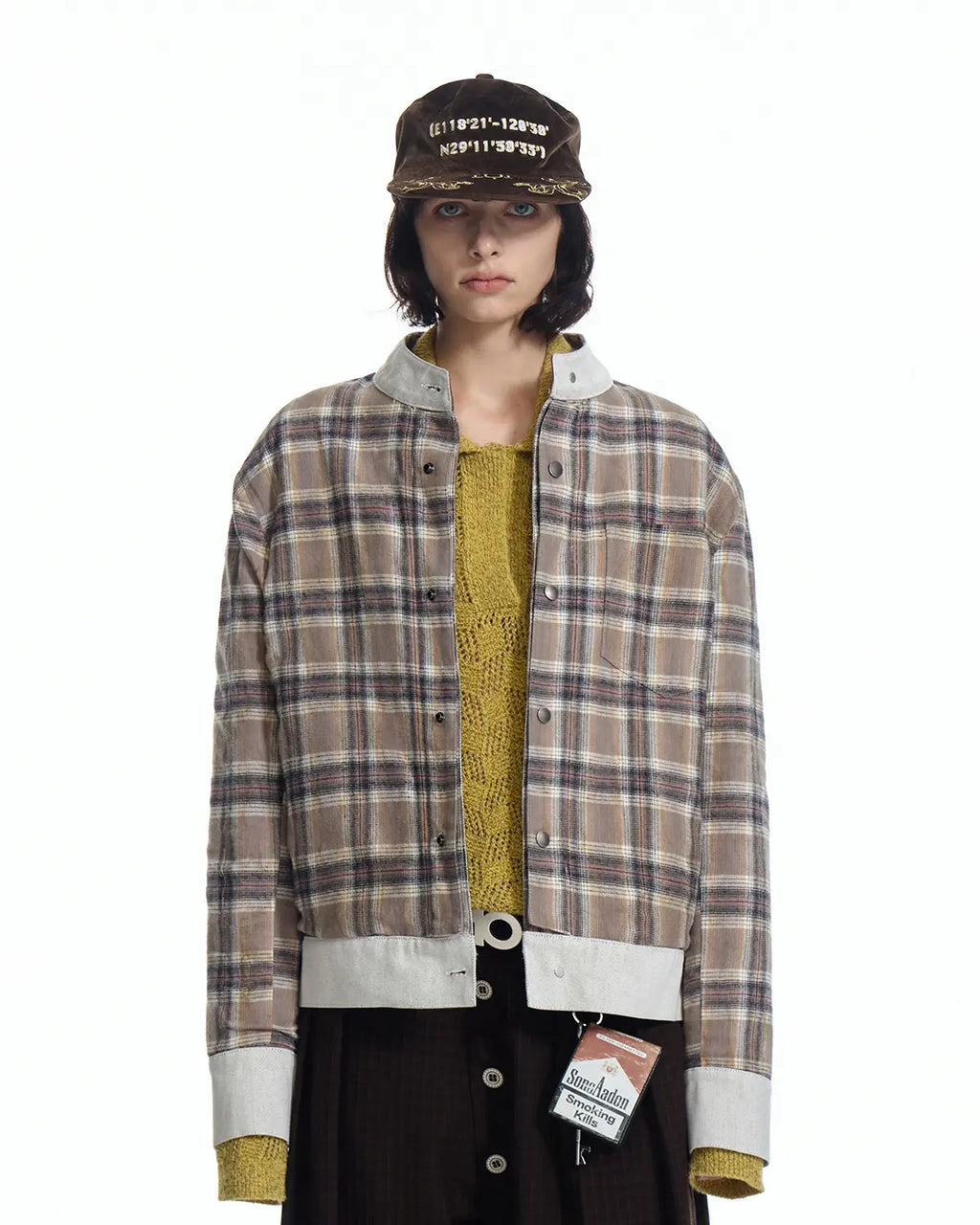 EMO Denim Embroidered Reversible Jacket（White）