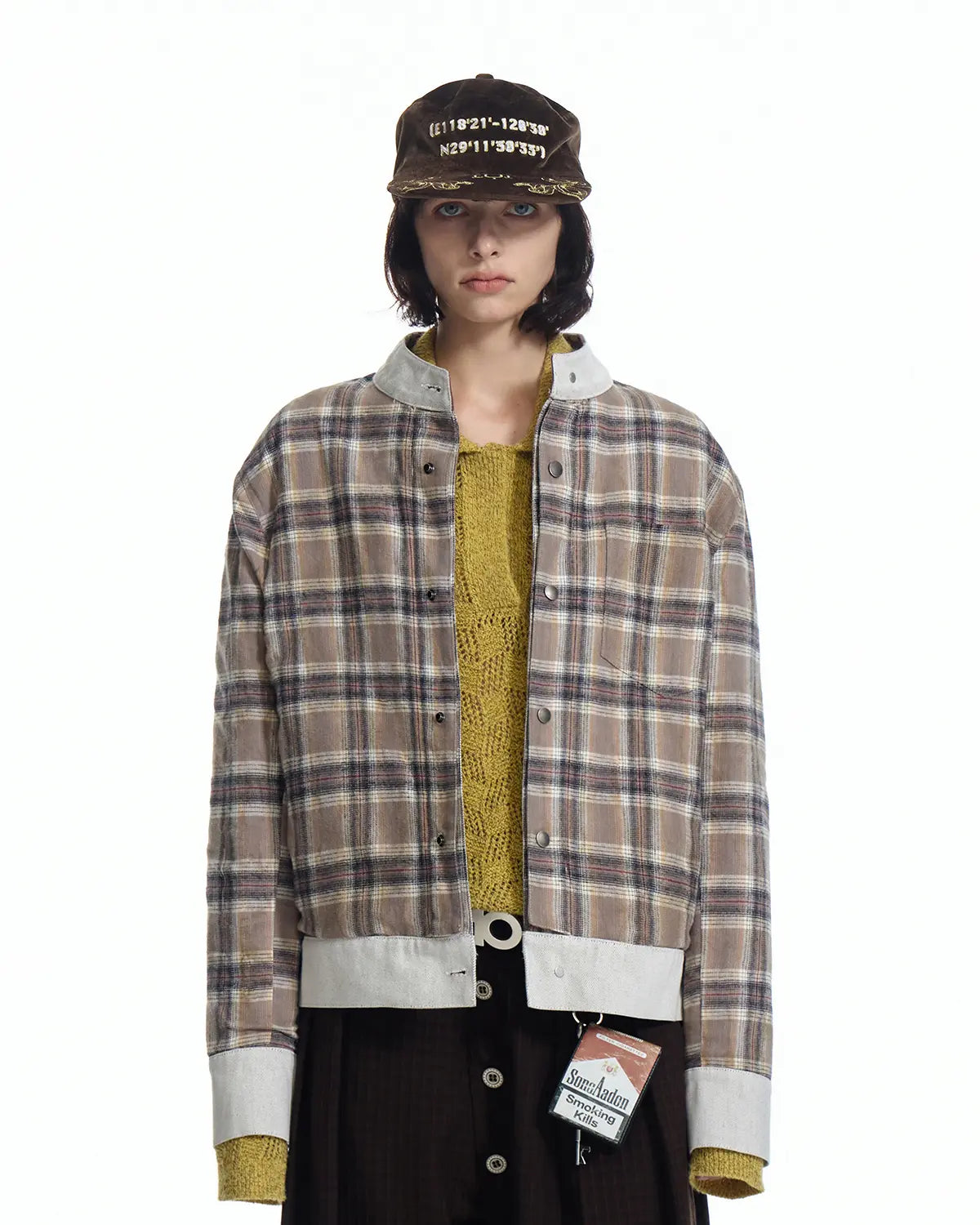 EMO Denim Embroidered Reversible Jacket（White）