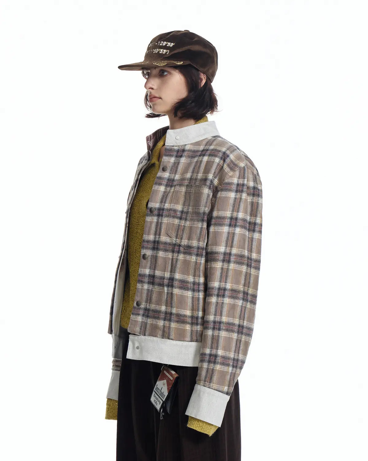 EMO Denim Embroidered Reversible Jacket（White）