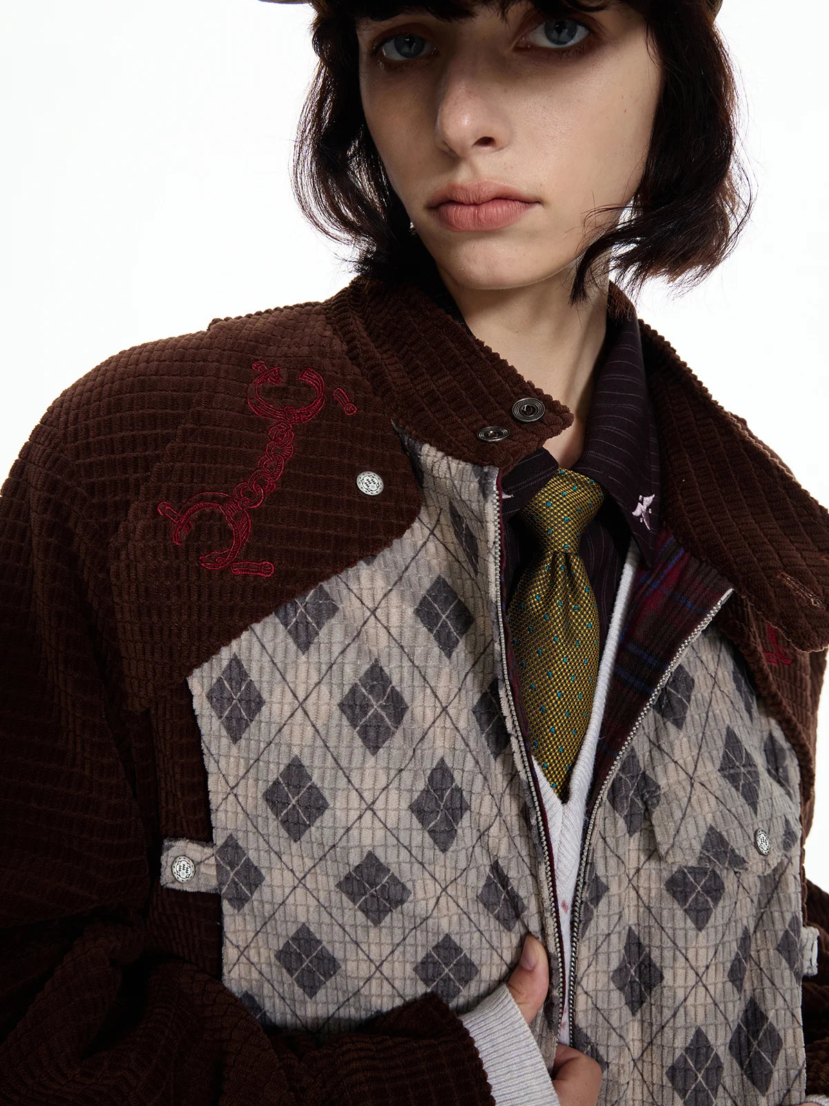 EMO Reversible Corduroy Waffle Bomber