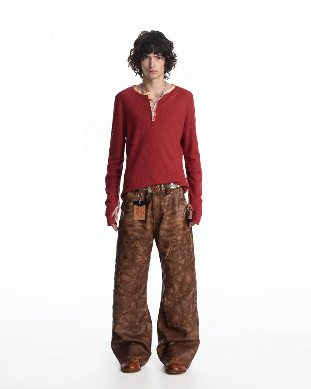 EMO Textured Waffle-Knit Slim-Fit Top