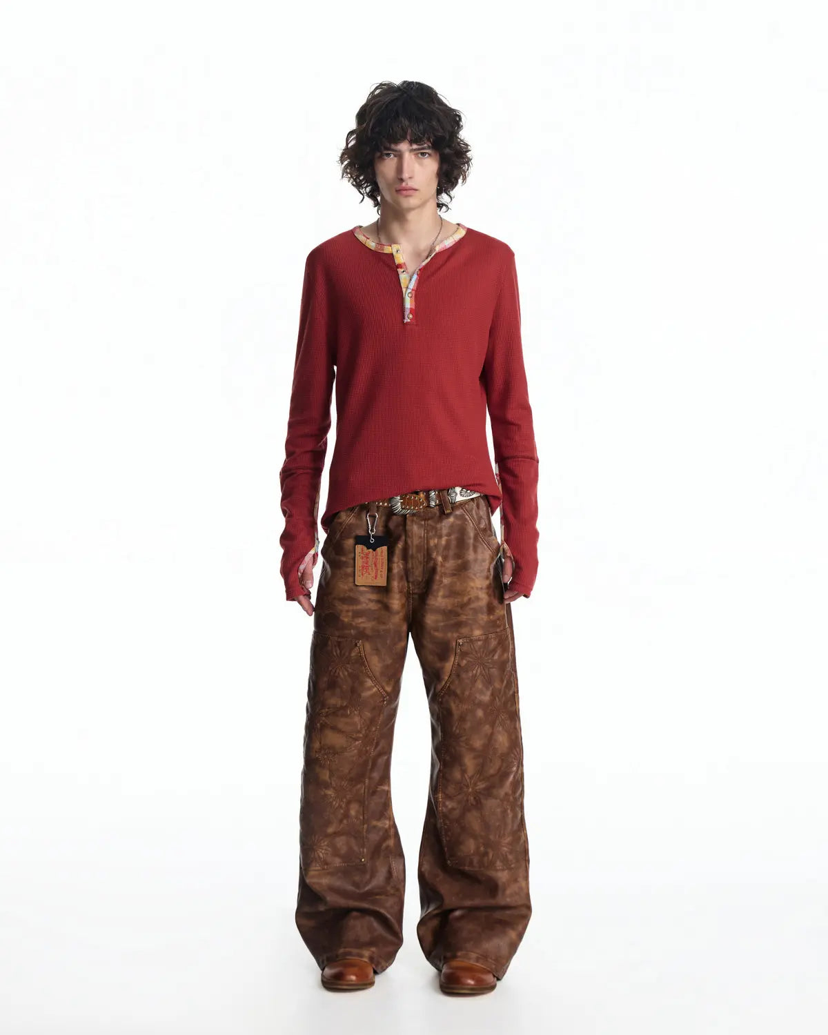 EMO Textured Waffle-Knit Slim-Fit Top