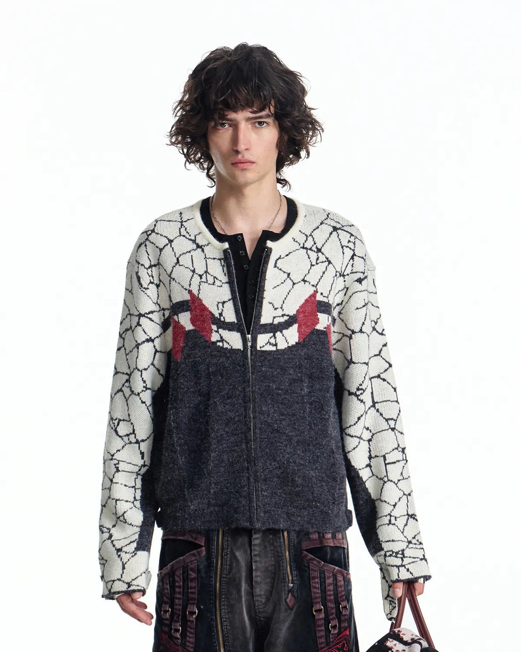 EMO Retro Biker-Inspired Jacquard Sweater