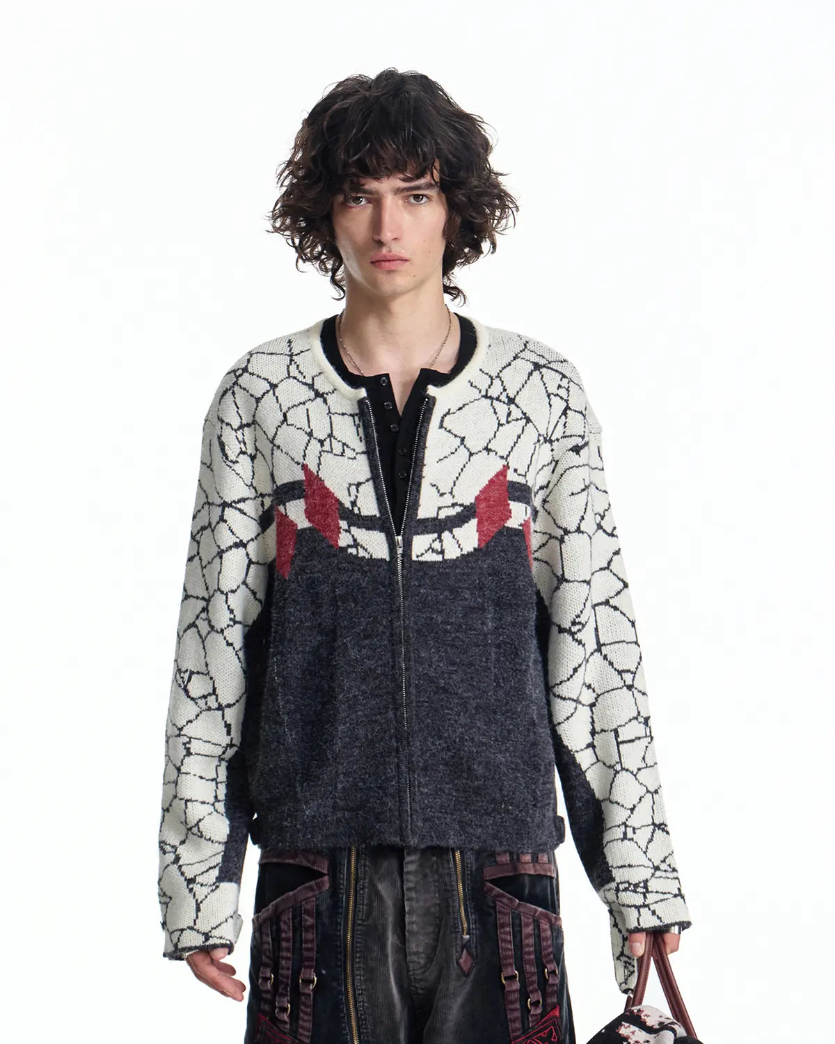EMO Retro Biker-Inspired Jacquard Sweater