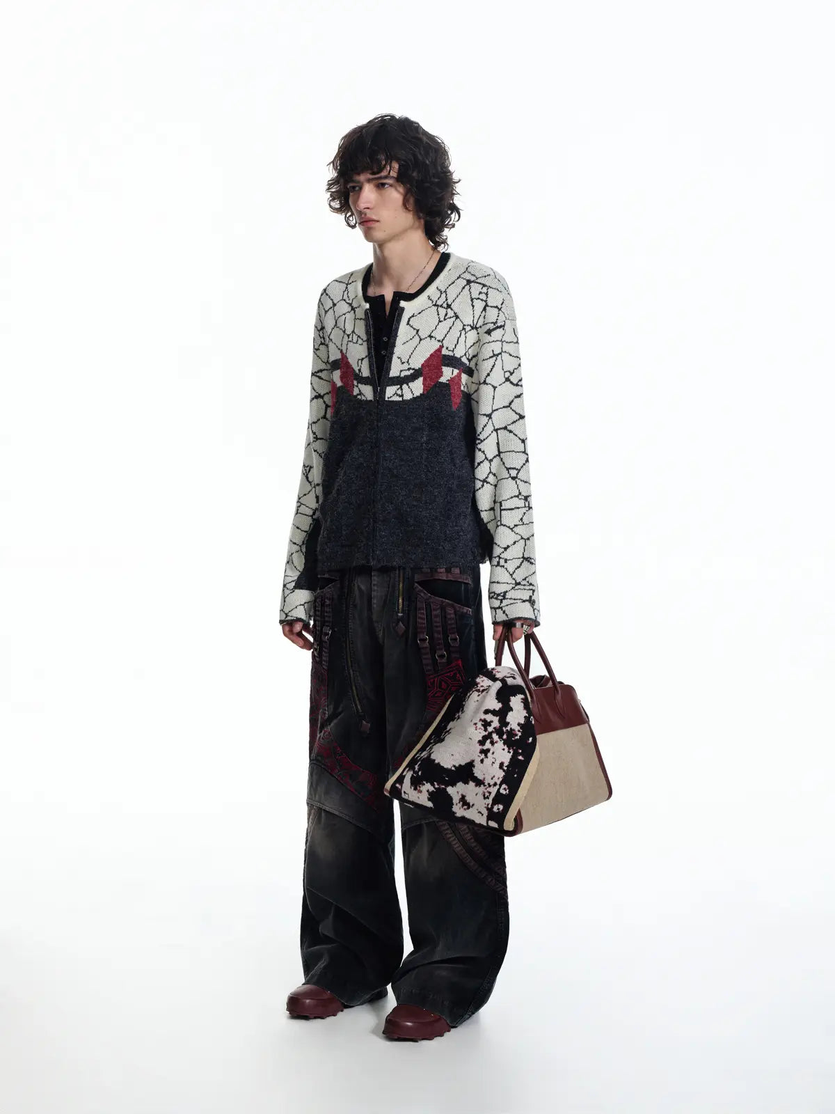 EMO Retro Biker-Inspired Jacquard Sweater
