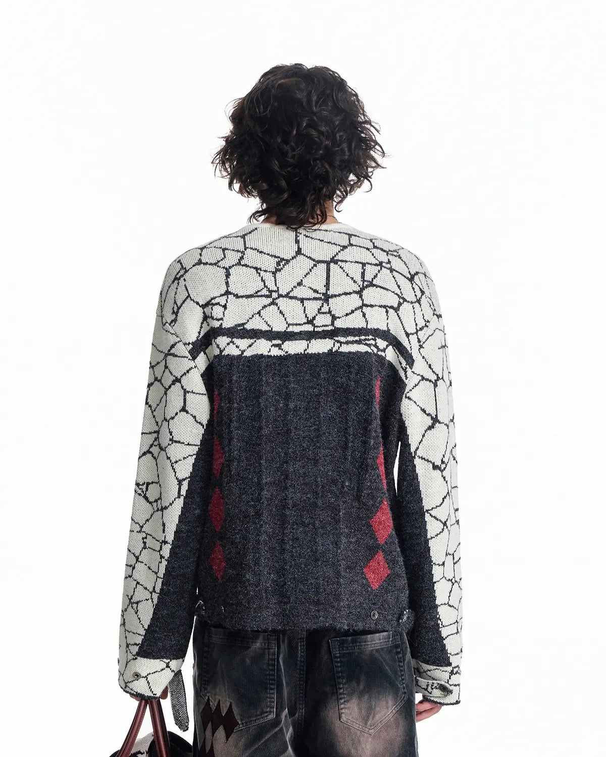 EMO Retro Biker-Inspired Jacquard Sweater