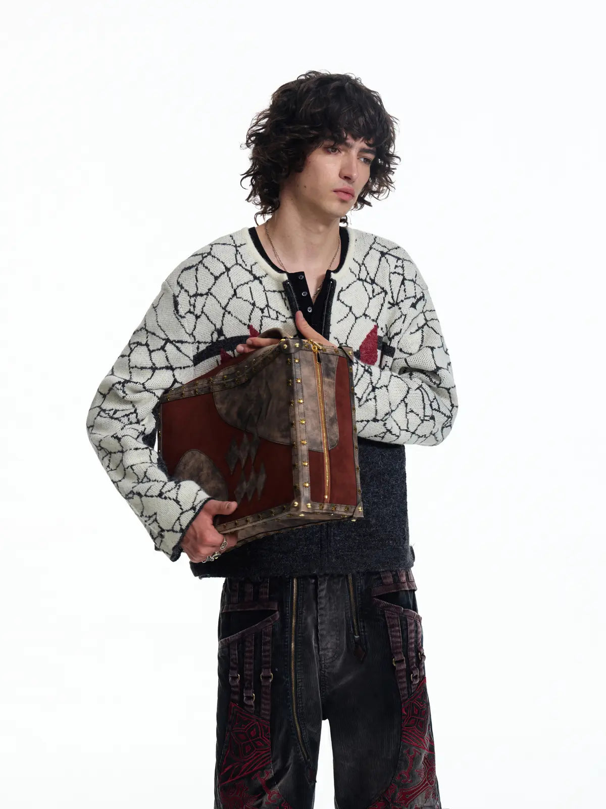 EMO Retro Biker-Inspired Jacquard Sweater