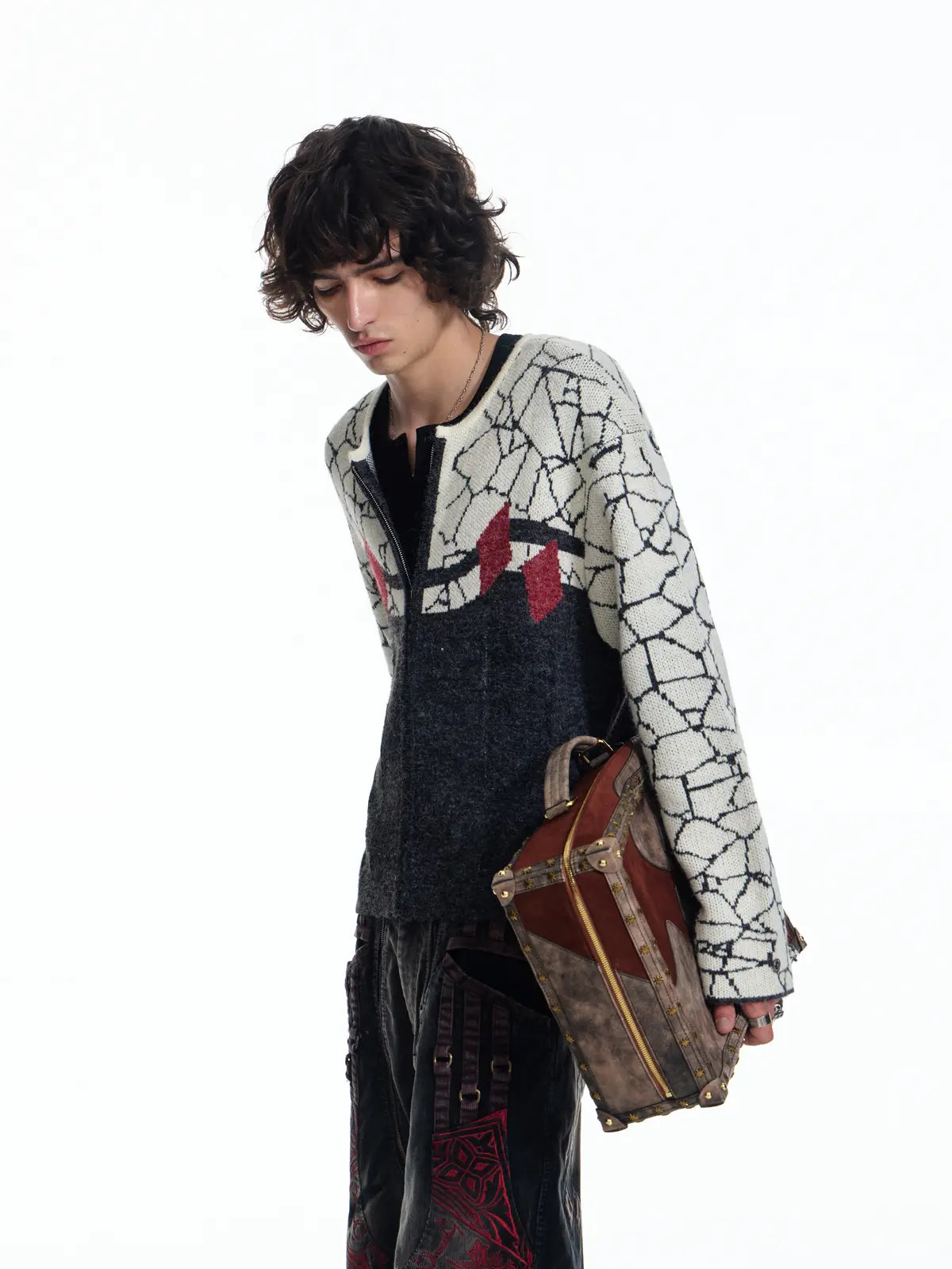 EMO Retro Biker-Inspired Jacquard Sweater