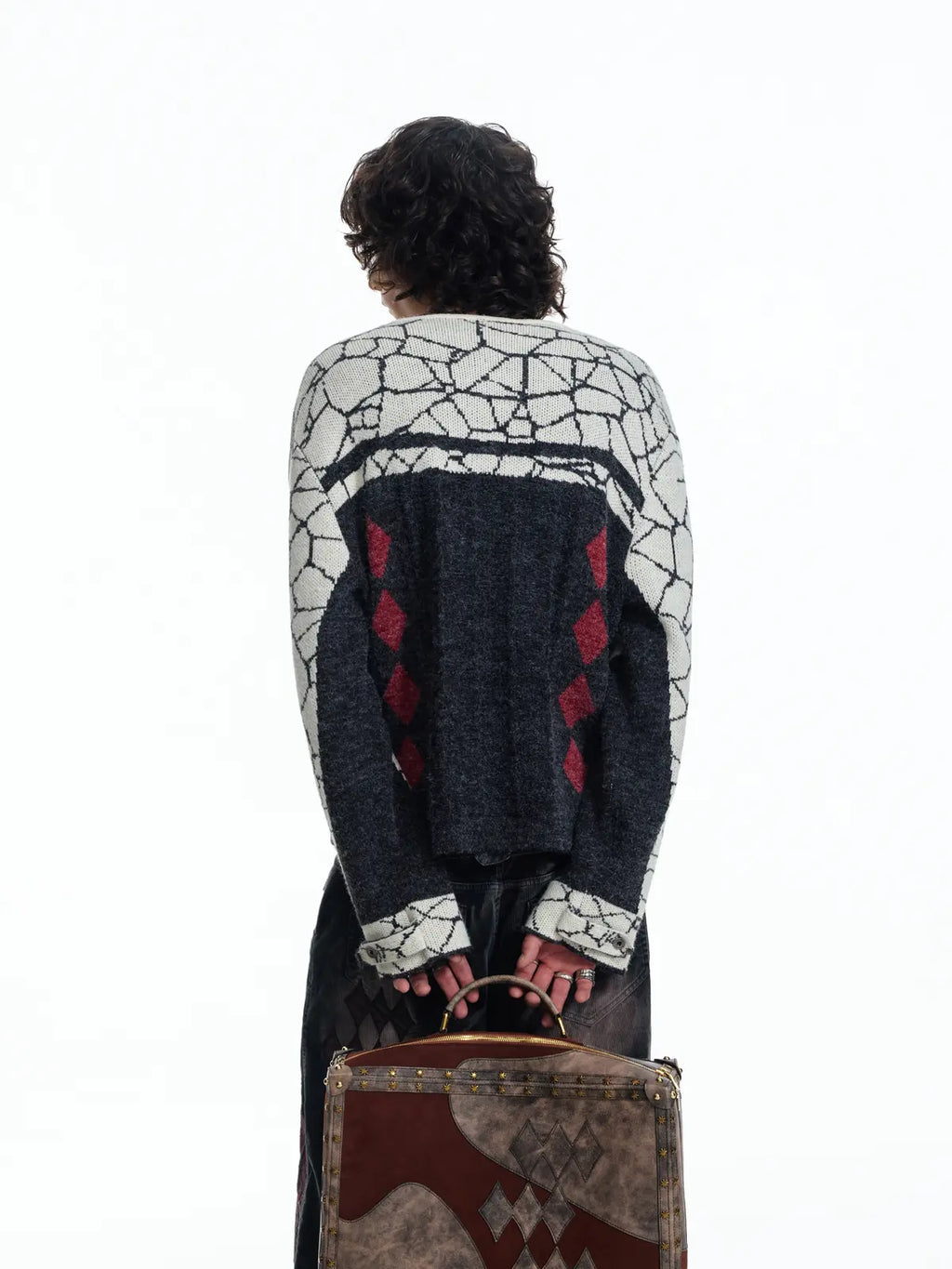 EMO Retro Biker-Inspired Jacquard Sweater