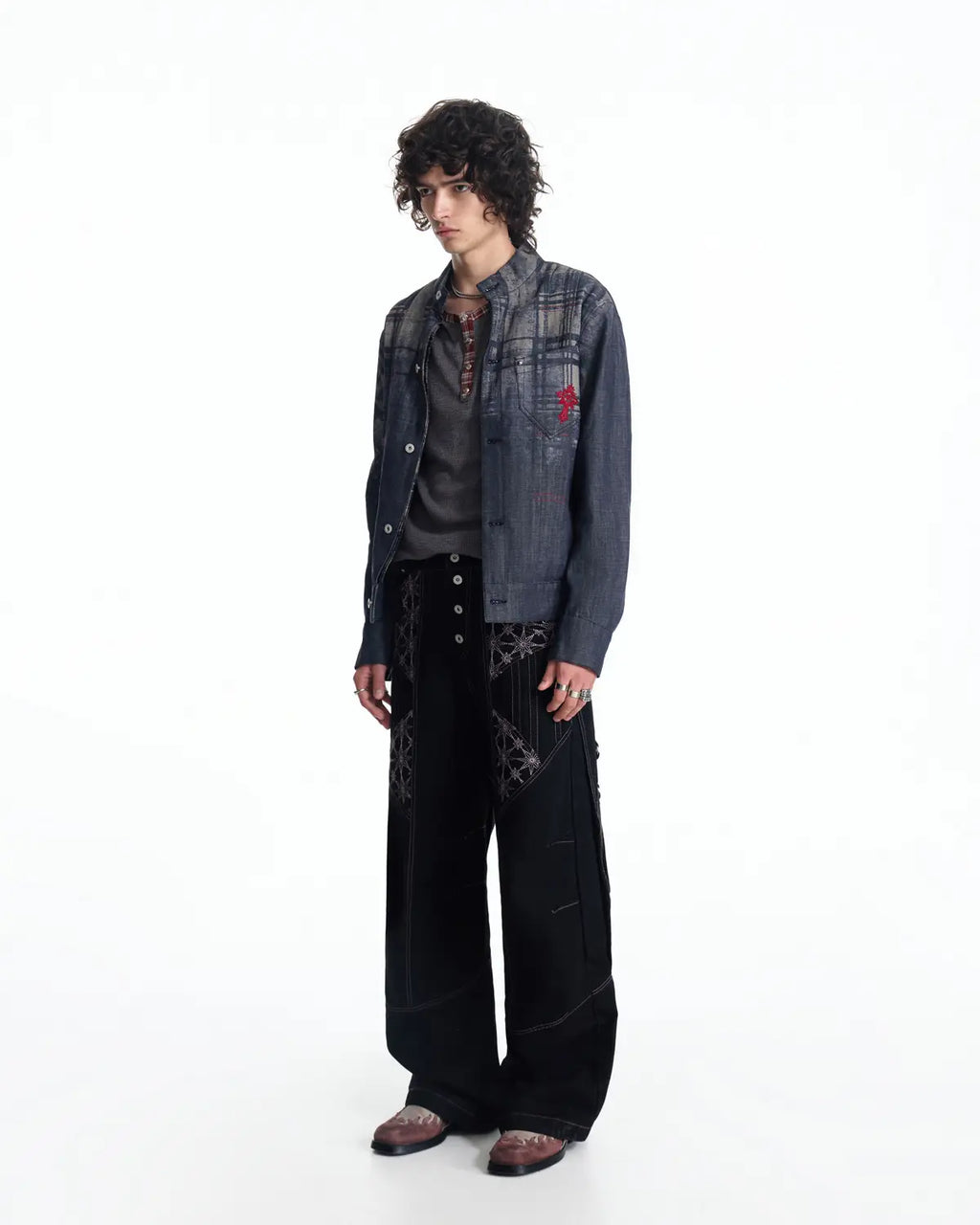 EMO Denim Embroidered Reversible Jacket