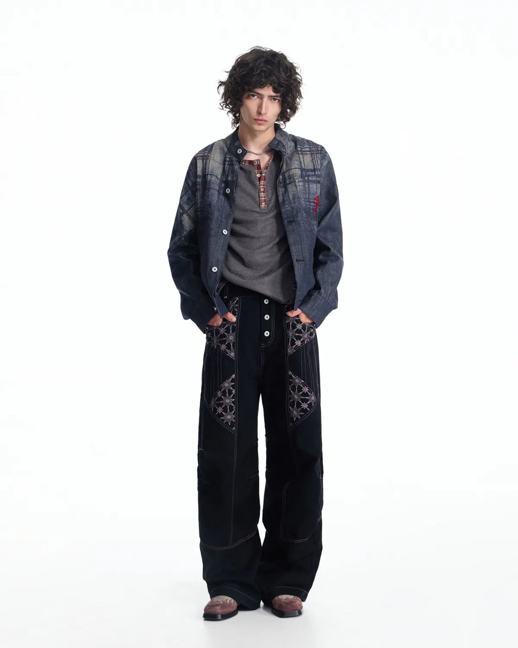 EMO Denim Embroidered Reversible Jacket