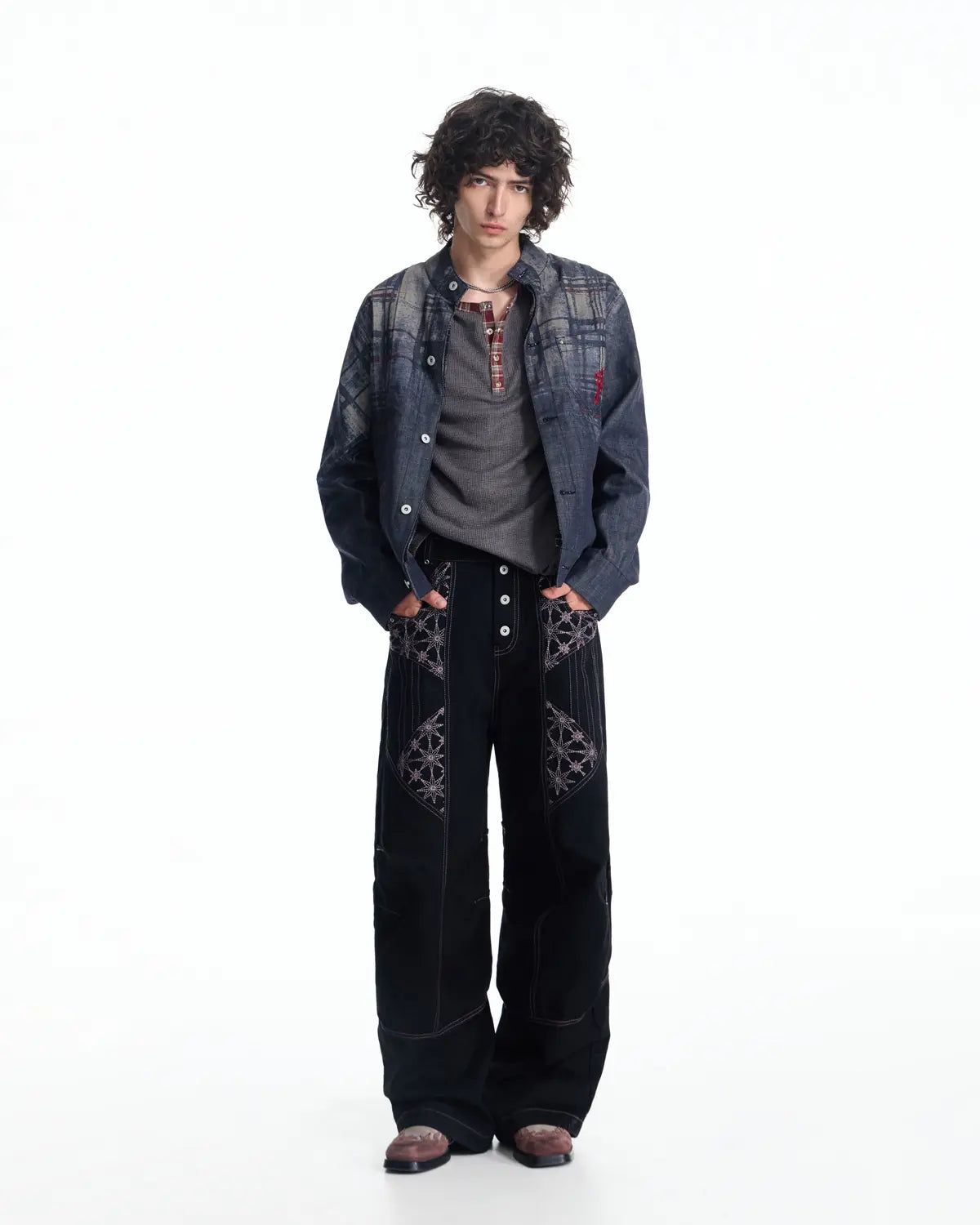 EMO Denim Embroidered Reversible Jacket