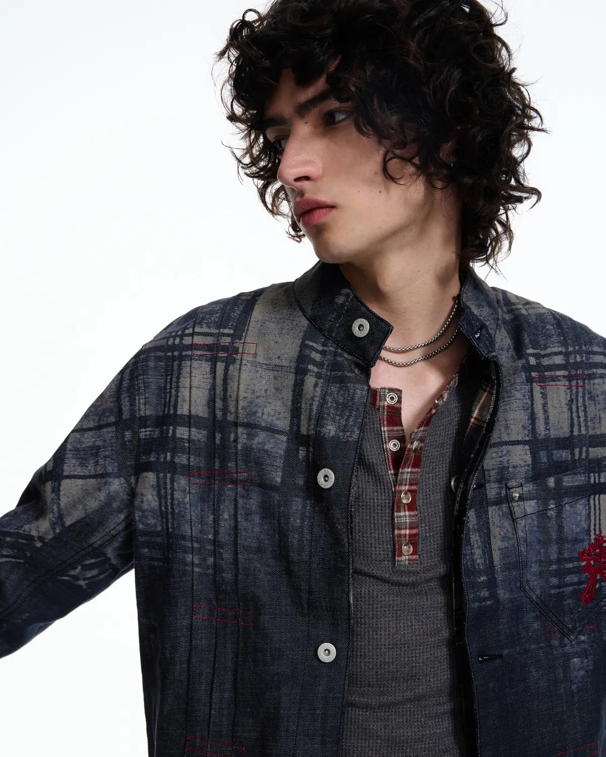 EMO Denim Embroidered Reversible Jacket