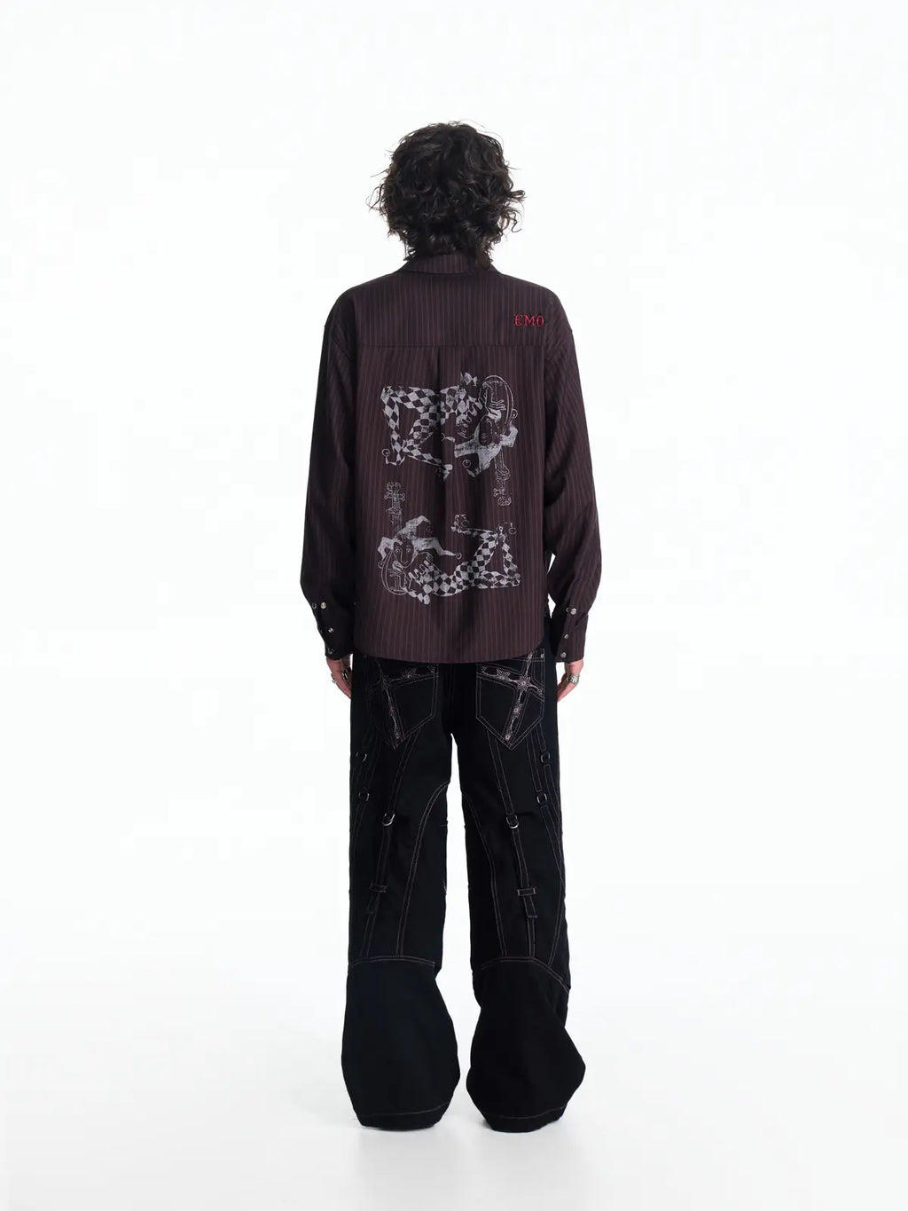 EMO "Mystic Jester" Striped TR Button-Down