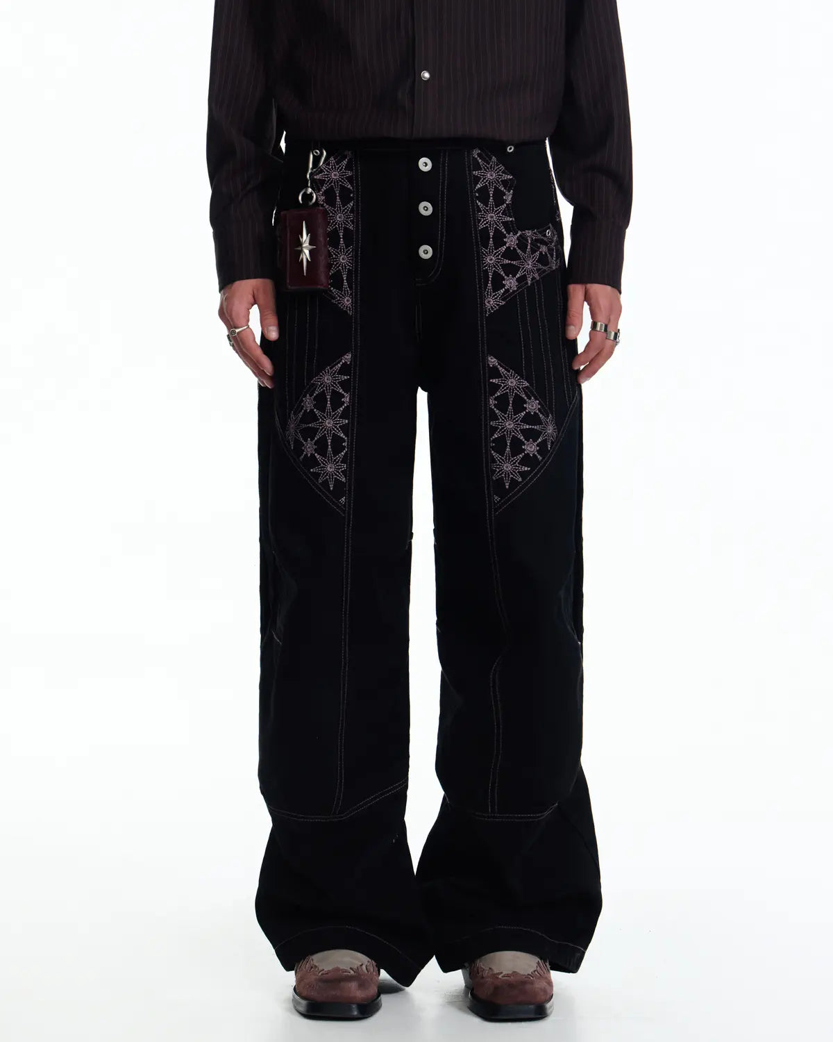 EMO Vintage D-Ring Pleated Knee Denim