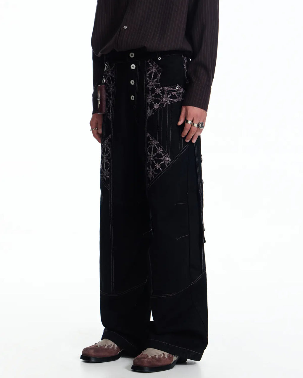 EMO Vintage D-Ring Pleated Knee Denim